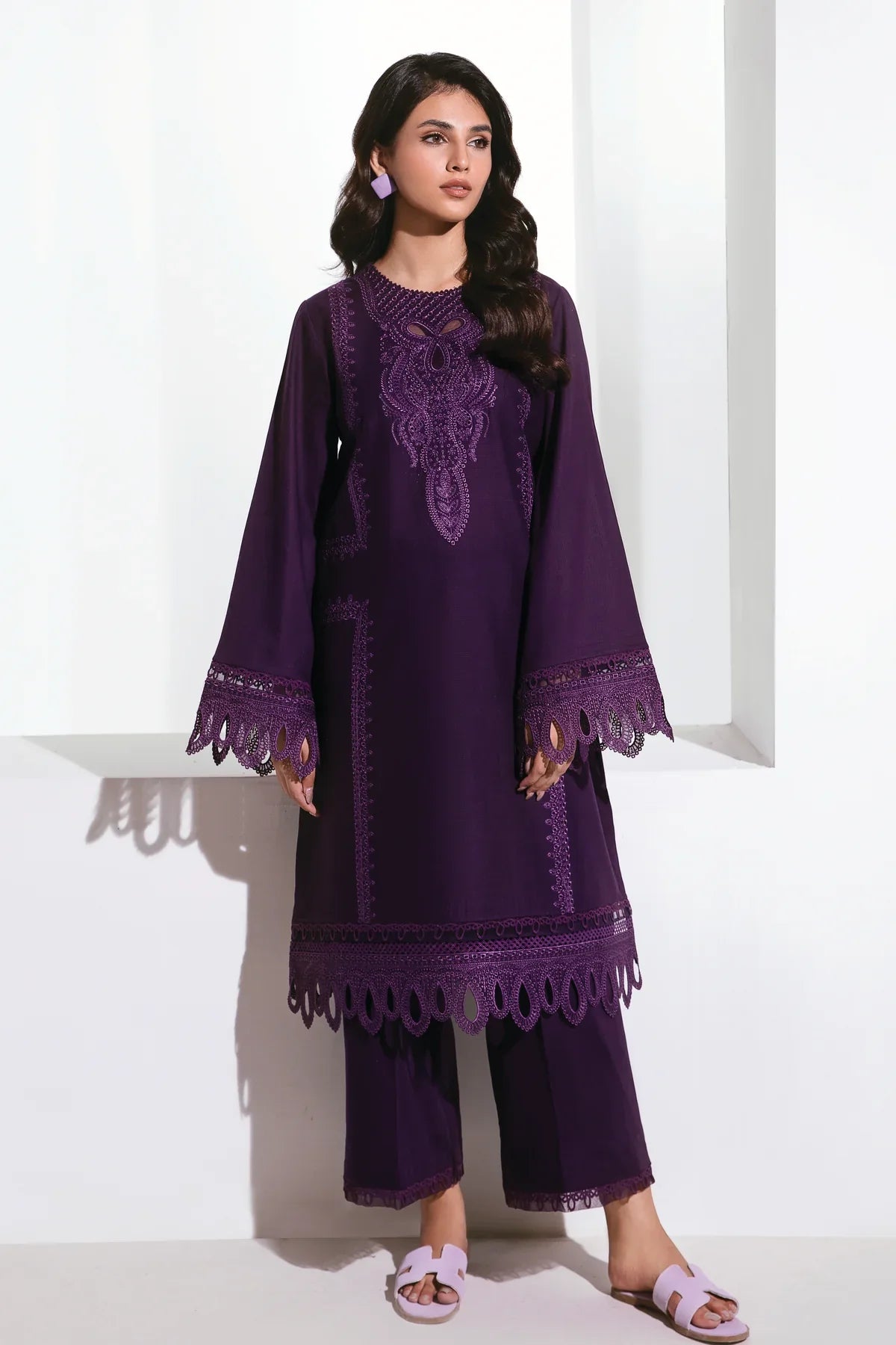 Jazmin - 3PC Embroidered Shirt with Embroidered Organza Dupatta 31IB-97