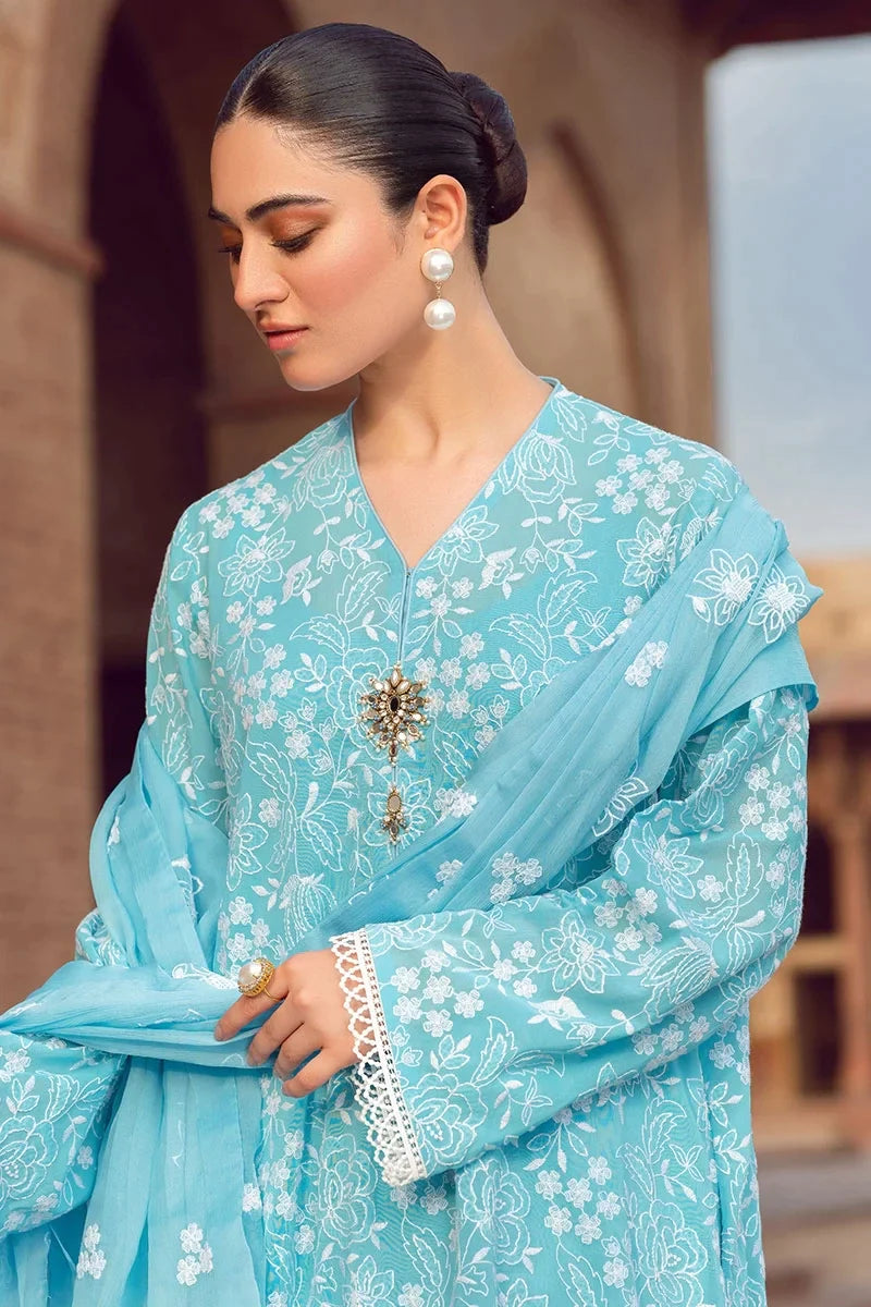 Bareeze -Embroidered 3pc dress with embroidered chiffon dupatta-6IB-31