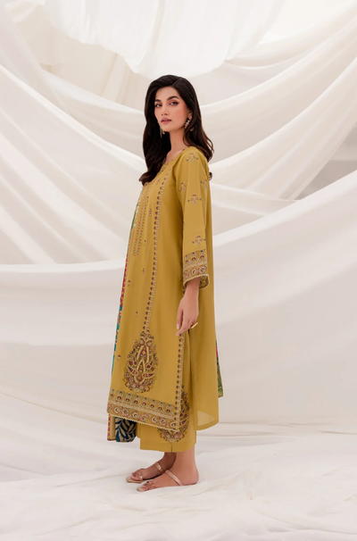 Mushq 3 pc dhannak Embroidered Winter Collection | IB-0227