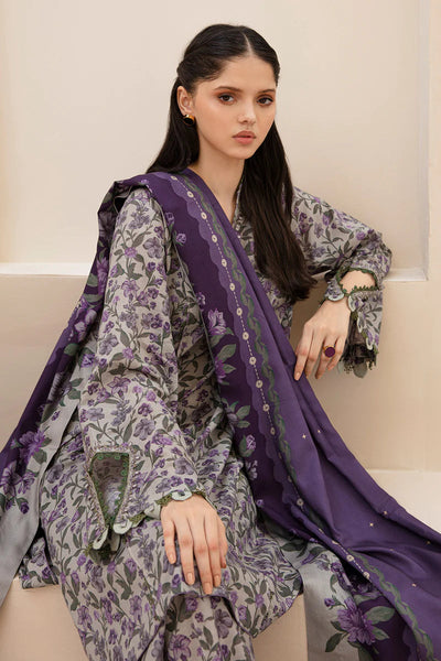 Baroque Karandi | 3PC Premium Digital Printed Karandi Unstitched Winter Suit 2024 IB-0111