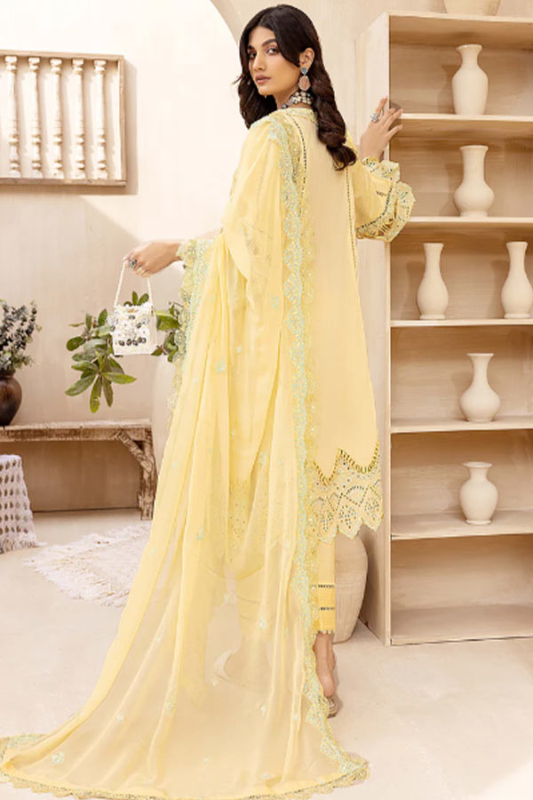 IB-429 Adan libas collection in Dhanak 3 Pcs with Heavy Neck Front Full embroidery with Heavy Embroidery Shawal