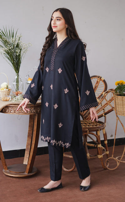 AISLING - 3PC DHANAK EMBROIDERED SHIRT WITH DHANAK EMBROIDERED DUAPATTA AND TROUSER | IB-0336