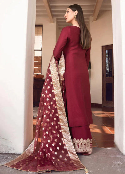 IB-0117 | MARIA B - 3PC SILK EMBROIDERED SUIT