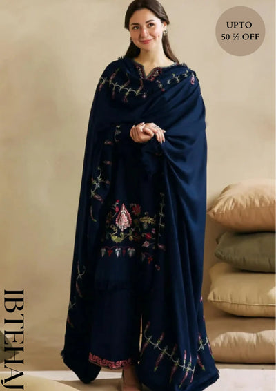 IB-417 Zara Shah jahan collection in Dhanak 3 Pc with Neckline Full heavy embroidery Full heavy Embroidery Dupatta