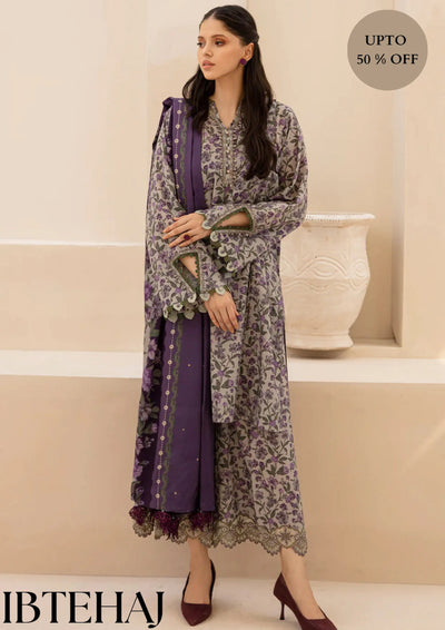 Baroque Karandi | 3PC Premium Digital Printed Karandi Unstitched Winter Suit 2024 IB-0111