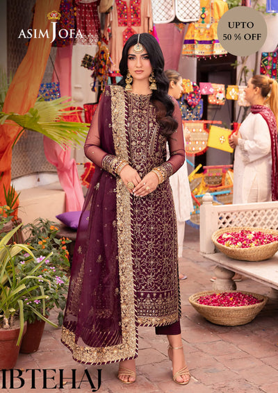 IB-0119 | Asim Jofa  luxury organza 3 Piece Embroidered Collection