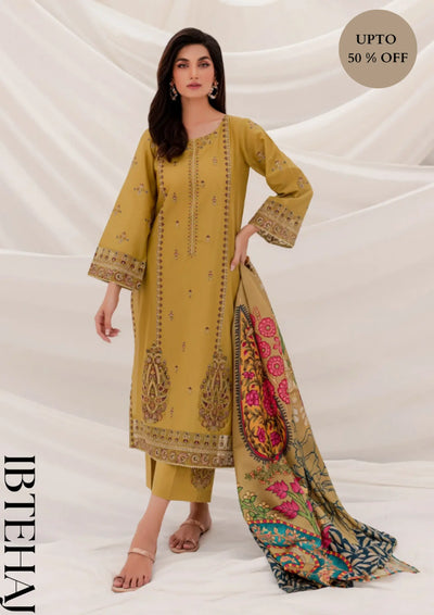 Mushq 3 pc dhannak Embroidered Winter Collection | IB-0227