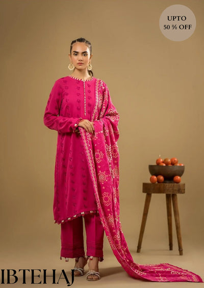 TANA BANA  Dhanak Embroidered Shawl 3 Pcs Suit | 0333