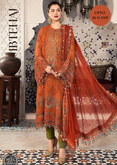 MARIA B - Eid Collection 22 - Rust and Olive Green IB-505