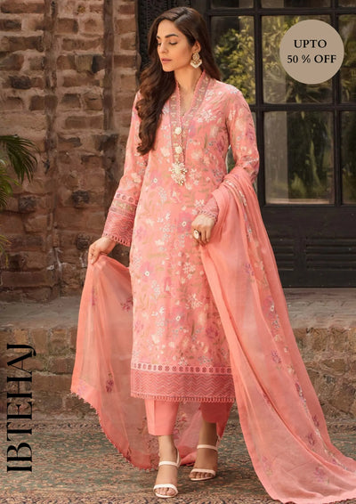 Bareeze - 3pc Embroided dress with embroidered chiffon dupatta-IB-5241