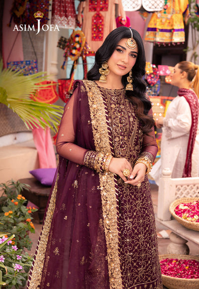 IB-0119 | Asim Jofa  luxury organza 3 Piece Embroidered Collection