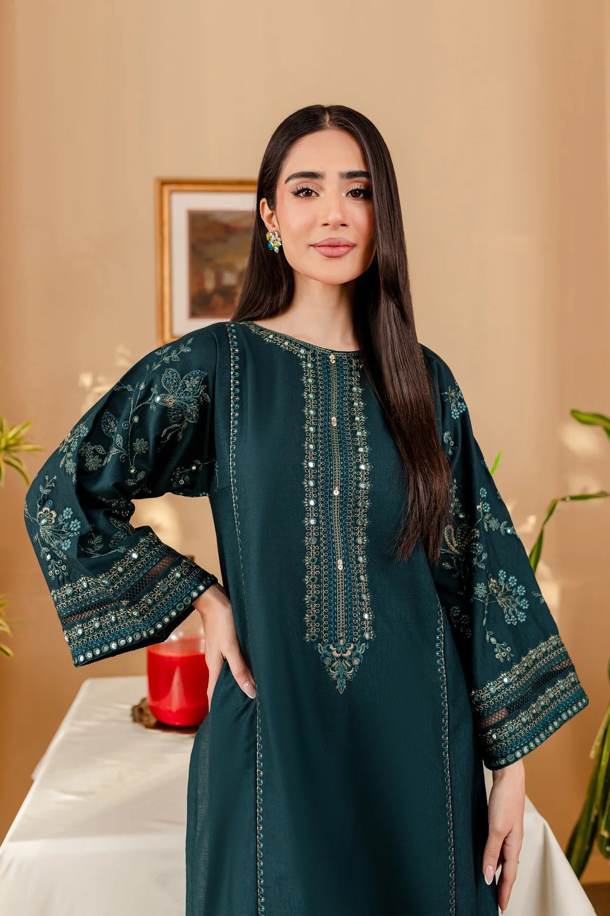 Sobia Nazir Hit BEST SELLING - SVOY 2PC EMBROIDERED DRESS IB-0107