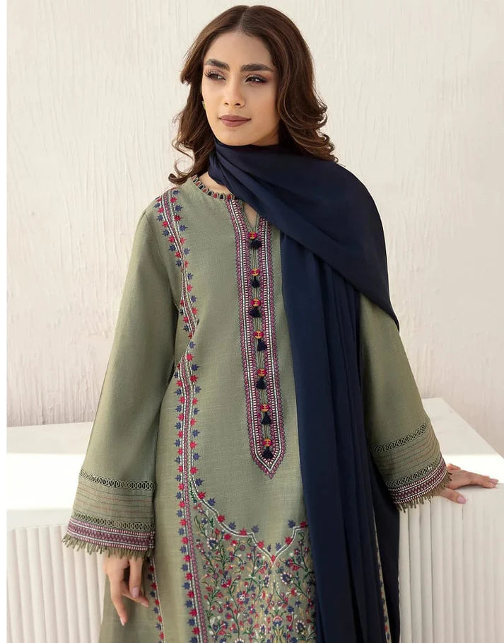 Jazmin Dhanak Front Fully Embroidered 3pc 3IB-142