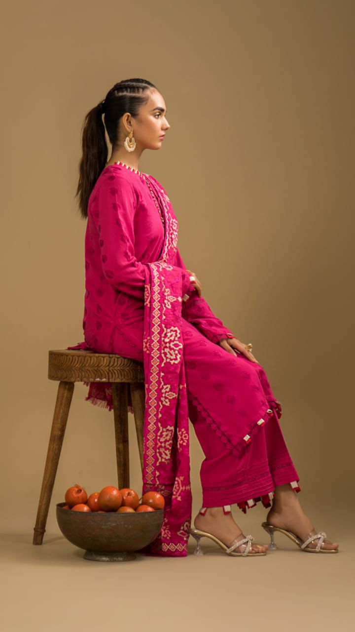 TANA BANA  Dhanak Embroidered Shawl 3 Pcs Suit | 0333