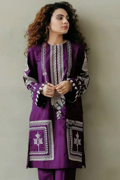 IB-193: ETHNIC 2Pc Embroidered Dress