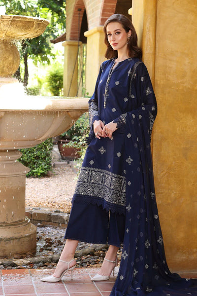 Bareeze -Embroided 3pc dress with embroidered chiffon dupatta-IB-46234