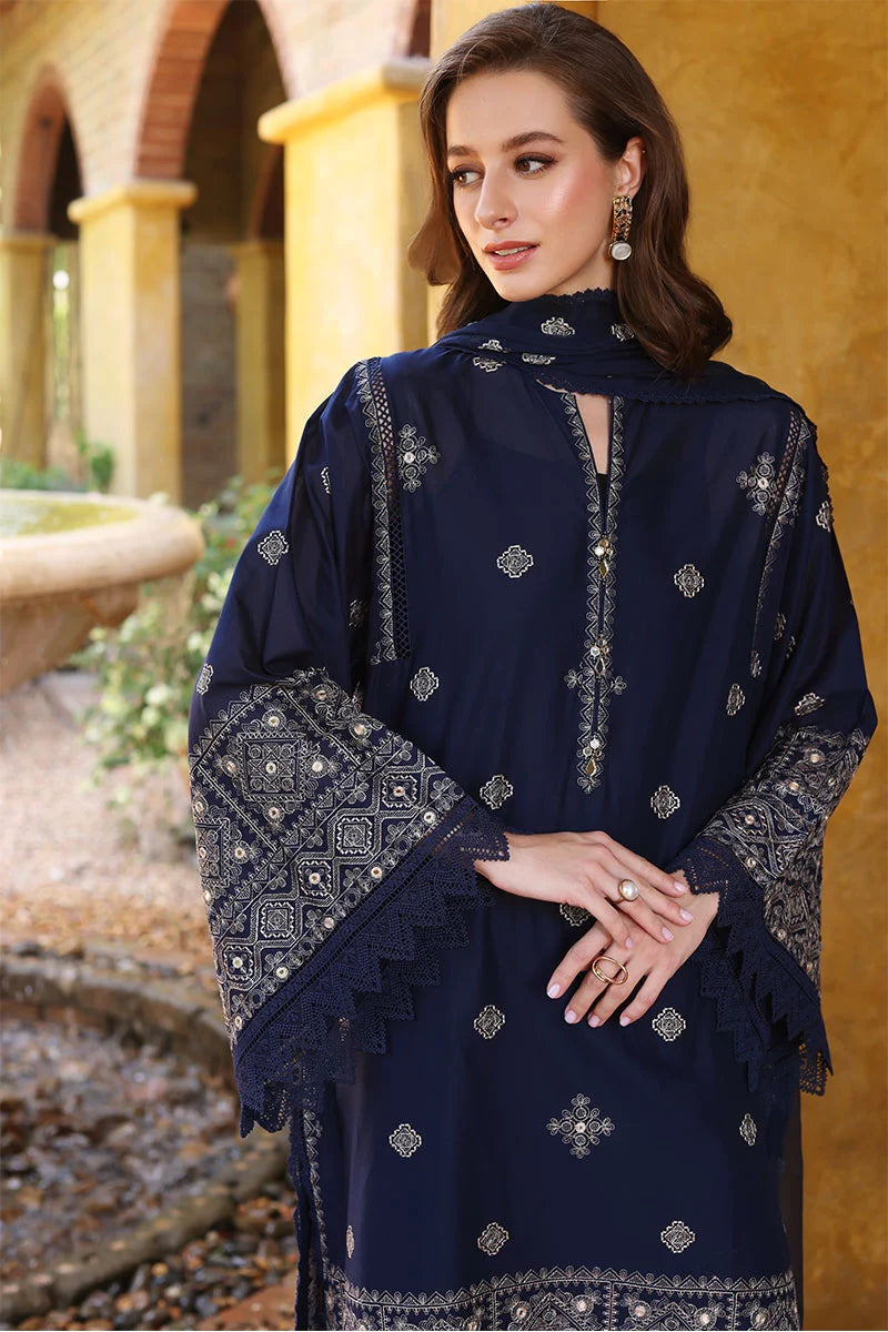 Bareeze -Embroided 3pc dress with embroidered chiffon dupatta-IB-46234